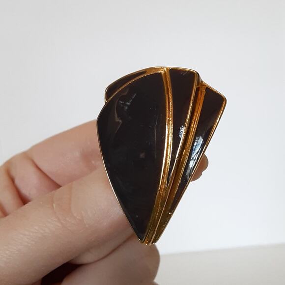 Vintage 80s Costume Jewelry Clip On Earrings 3 Pairs Craft L. Bott Doorknocker - Picture 3 of 13